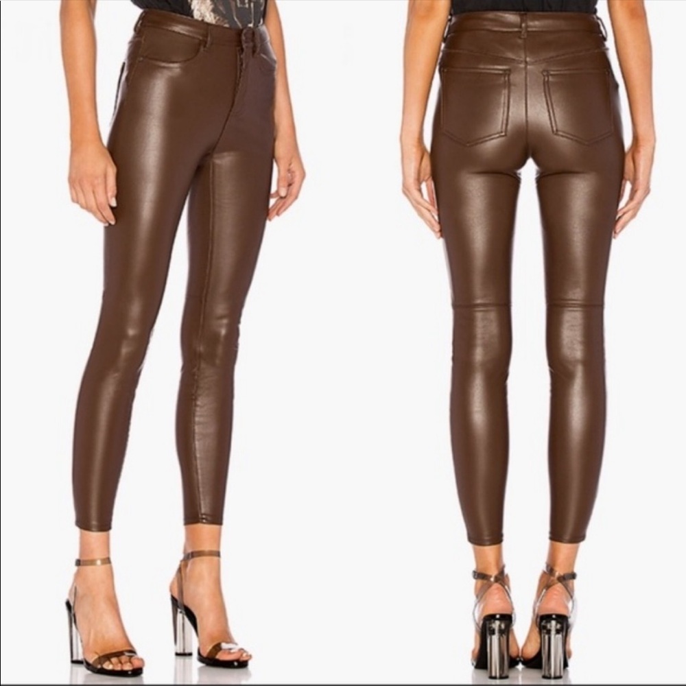 NWT Free People brown pleather pants